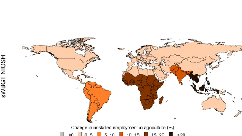 Heat stress on agricultural workers exacerbates crop impacts of climate change